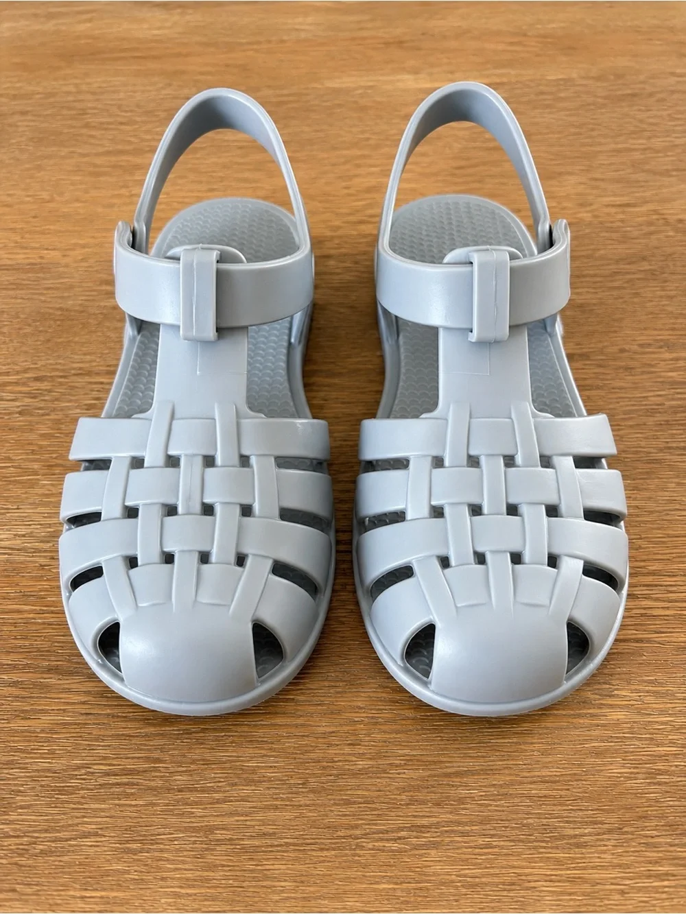 Igor Kids Gray Jelly Fisherman Sandals Size 24 Made in Spain